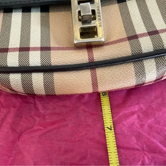 Burberry Tan and Black Check Crossbody Bag - Picture 12 of 13